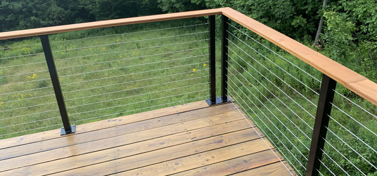 Installing Deck Cable Railing in La Canada Flintridge, CA